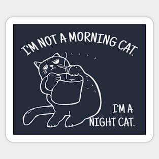 morning cat coffee Sticker